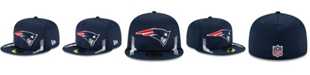 New Era Men's Navy New England Patriots 2021 NFL Sideline Home 59FIFTY Fitted Hat